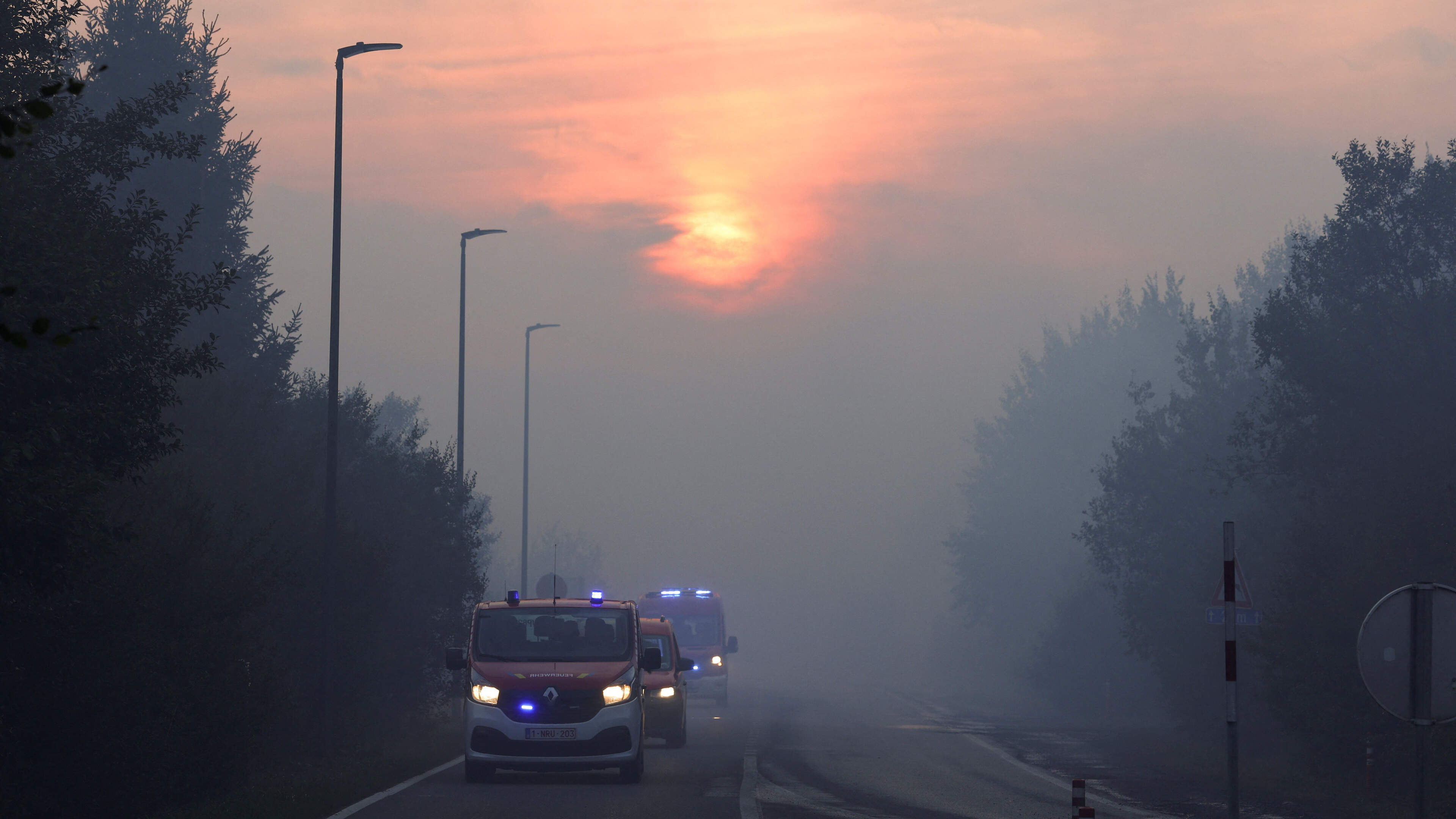 Firefighters battle Belgium's biggest wildfire on record